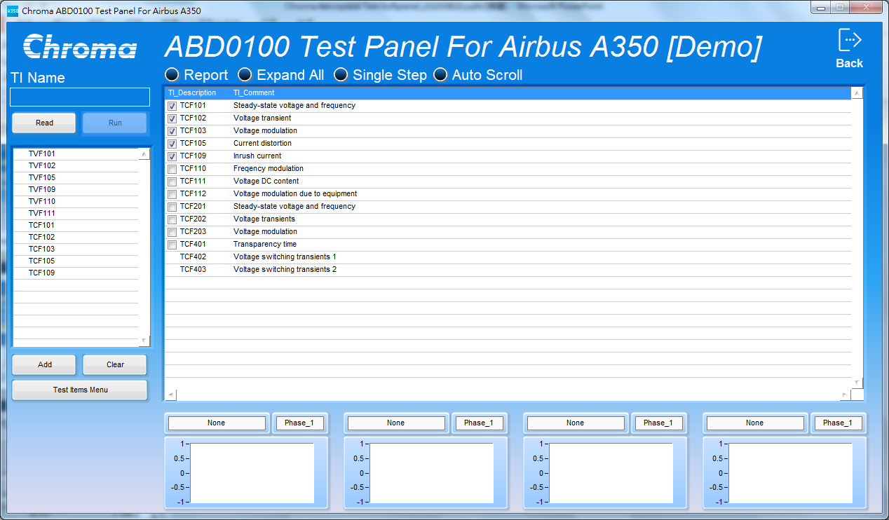 Chroma ABD0100.1.8.1 Aerospace Test Softpanel